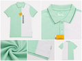 Men’s Mint Green & White Colorblock Polo T-Shirt
