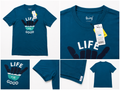 Men’s Teal Blue Graphic Print Cotton T-Shirt