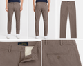 Men’s Taupe Slim Fit Cotton Chinos | Smart Casual Everyday Trouser Pants