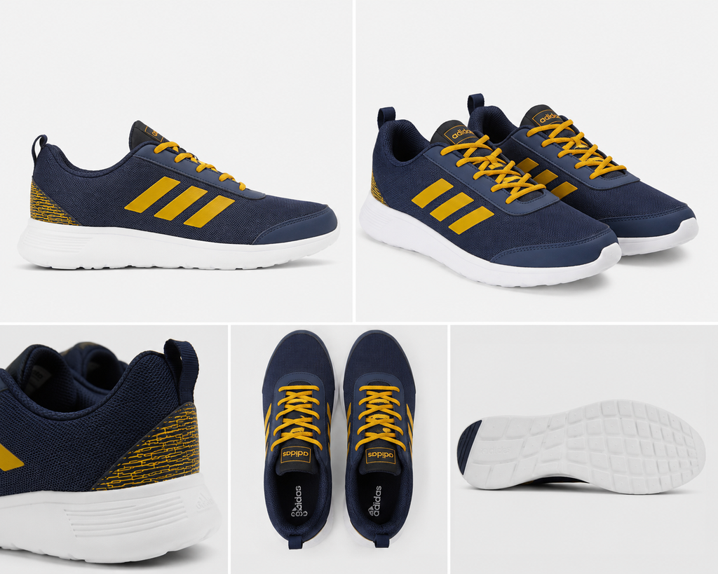 Men’s Navy Blue Running Shoes with Cushioned Comfort Sole