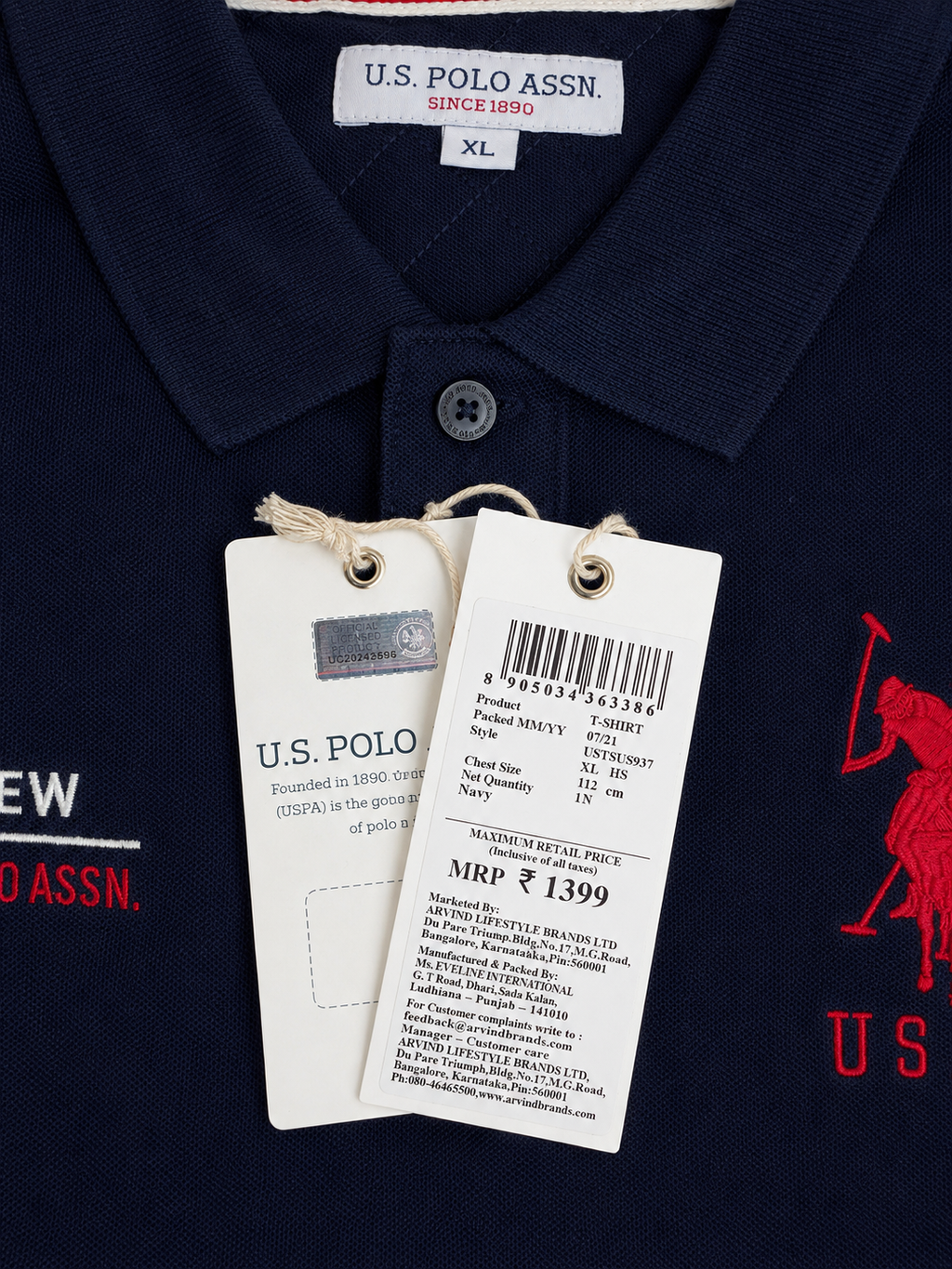 Men’s Navy Blue Polo T-Shirt – Premium Cotton Casual Polo with Embroidery