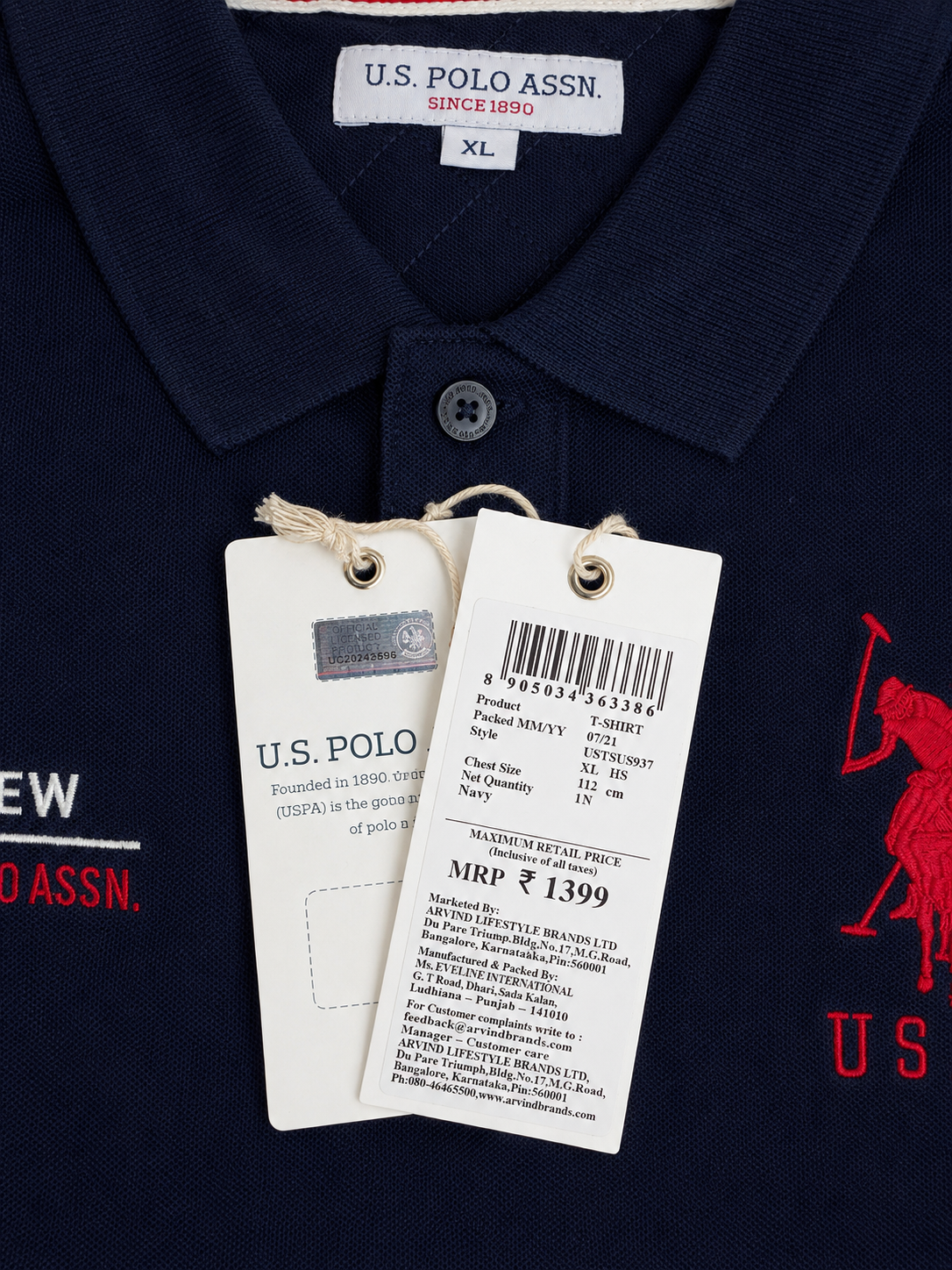 Men’s Navy Blue Polo T-Shirt – Premium Cotton Casual Polo with Embroidery