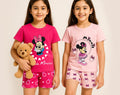 Disney Girls Minnie Mouse Cotton Blend – Pack of 2 T-Shirt & Shorts Dailywear Combo