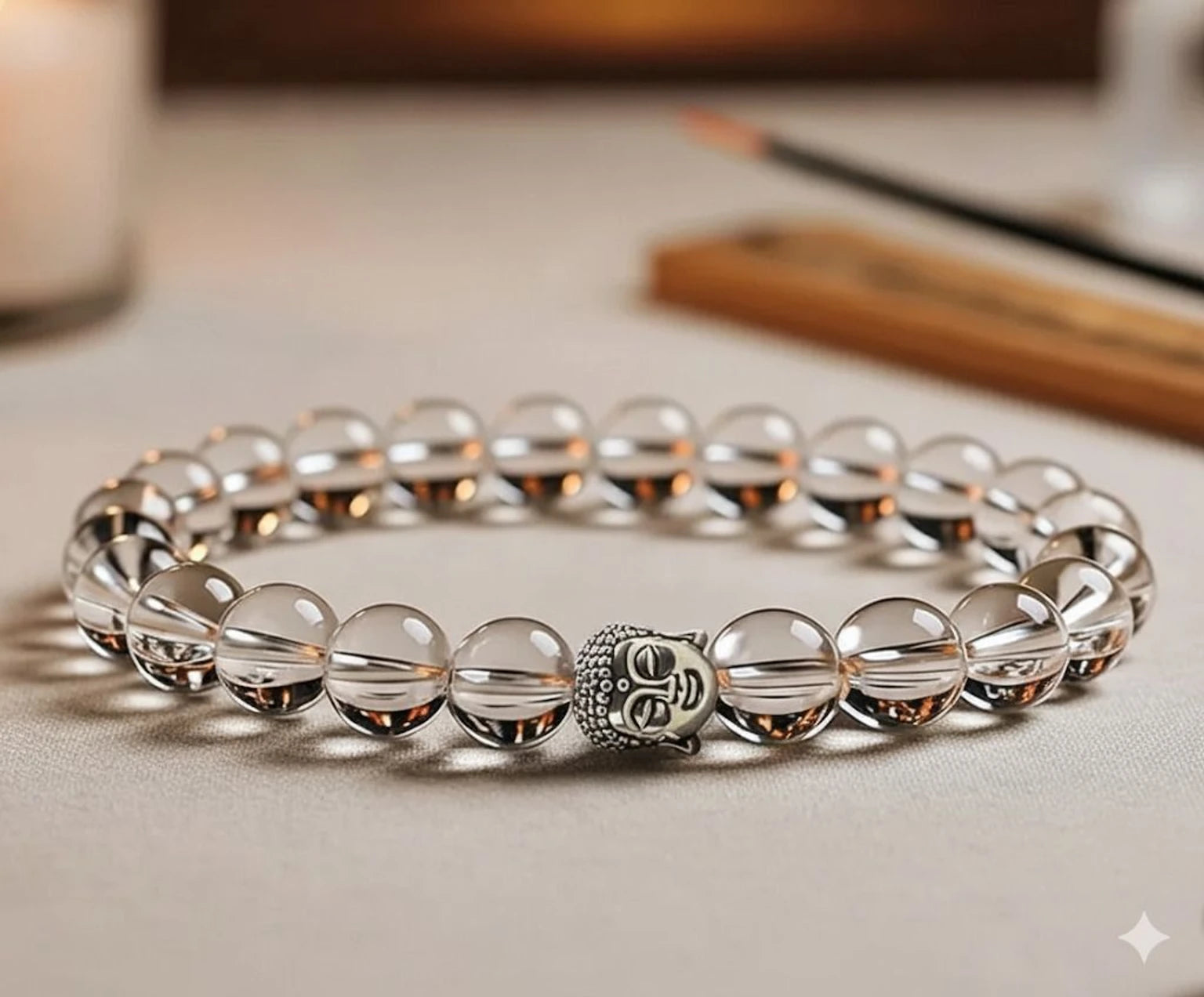 Premium Natural Sphatik Clear Quartz Healing Bracelet