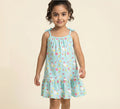 Girls' Premium Graphic Print A-Line Dress – Comfortable Cotton Sleeveless Summer Frock