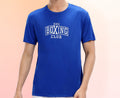HRX by Hrithik Roshan Men's Blue Rapid-Dry Training T-Shirt – Boxing Club Typography Print Gym Tee