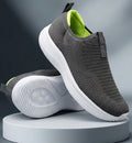 HRX by Hrithik Roshan Men's Grey Slip-On Training & Gym Shoes – Cushioned Indoor Walking Sneakers