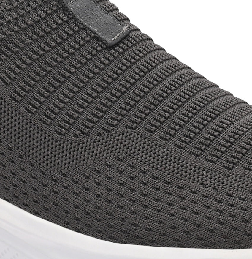 HRX by Hrithik Roshan Men's Grey Slip-On Training & Gym Shoes – Cushioned Indoor Walking Sneakers