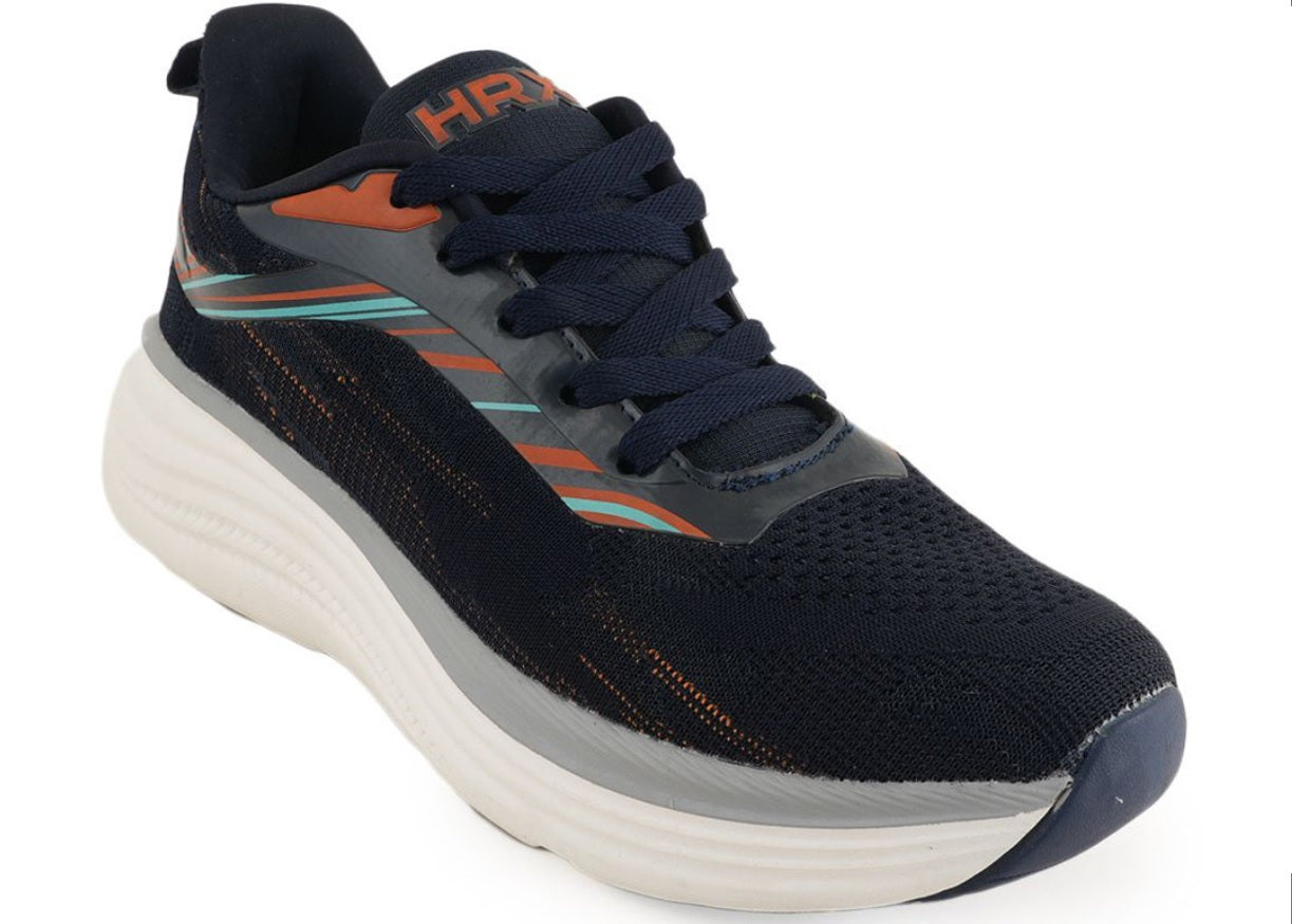 HRX by Hrithik Roshan Men's Navy Blue Long-Distance Running Shoes – High-Cushioning Memory Foam Sneakers