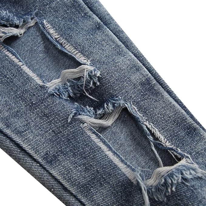 Hopscotch Girls Black Ribbed Halter Crop Top and Ripped Denim Jeans Set (2-Piece)