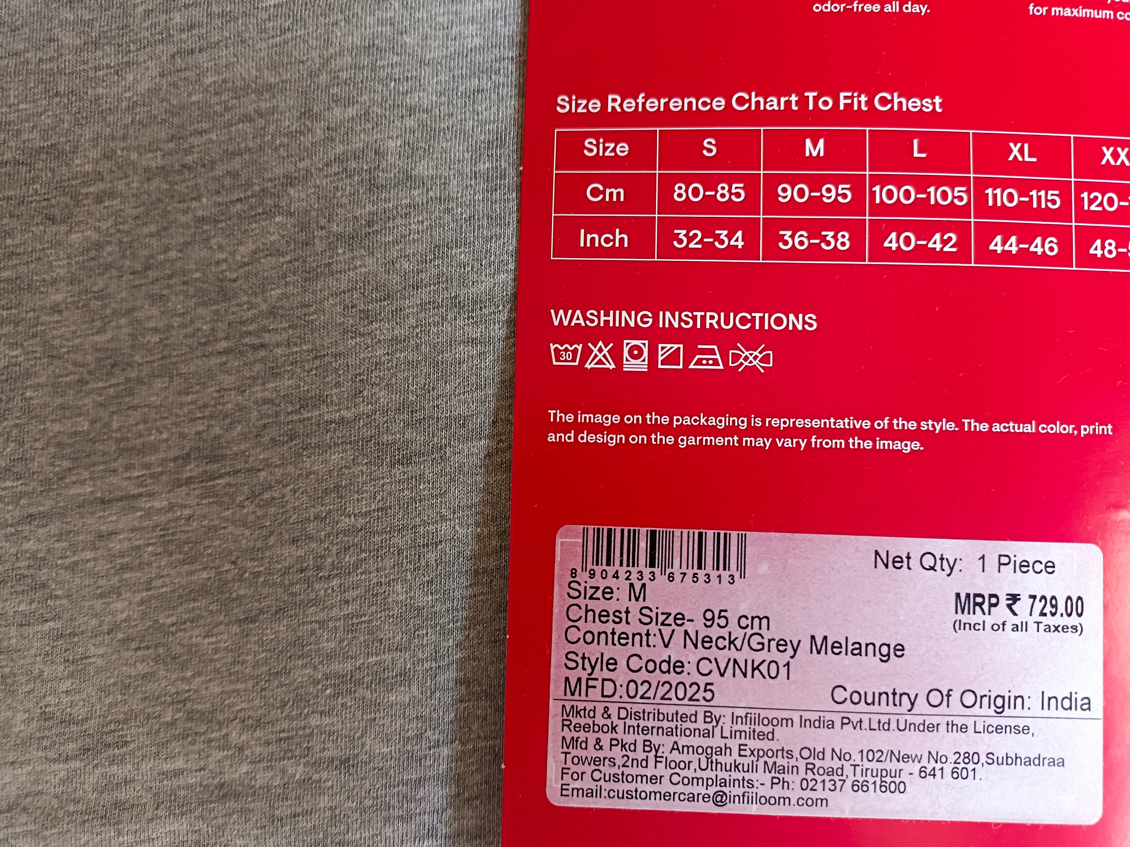 Men’s Heather Grey V-Neck Premium Cotton T-Shirt | Regular Fit Casual Everyday Tee