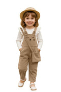 Kids Premium 3-Piece Dungaree Set with Long-Sleeve Top and Matching Purse