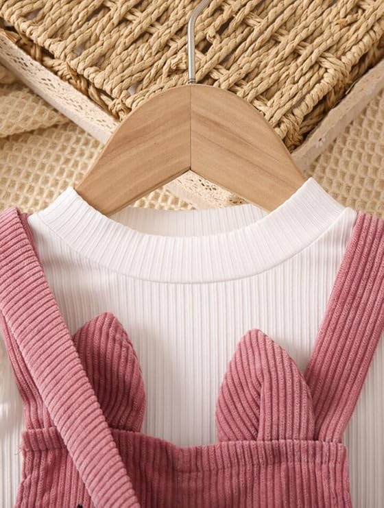 Kids Premium 3-Piece Dungaree Set with Long-Sleeve Top and Matching Purse