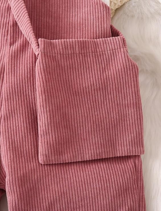Kids Premium 3-Piece Dungaree Set with Long-Sleeve Top and Matching Purse