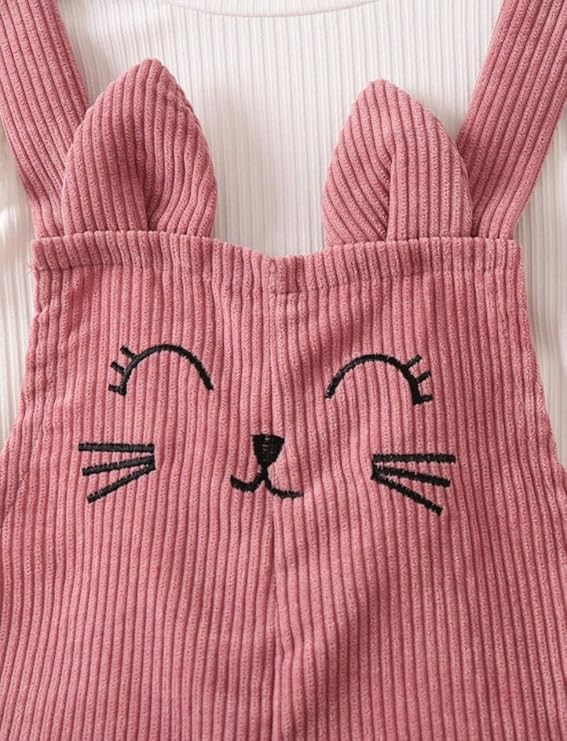 Kids Premium 3-Piece Dungaree Set with Long-Sleeve Top and Matching Purse