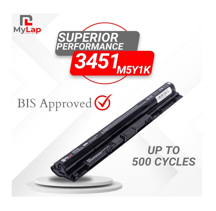Mylap M5Y1K Battery | 14 Month Replacement Warranty | for Dell Inspiron 15 5000 3000 Series 5566 5558 5559 5555 5758 3567 3551 3552 3558 14 3451 3452 3458 5458 17 5755 VN3N0 HD4J0 P51F P47F P63F P64G