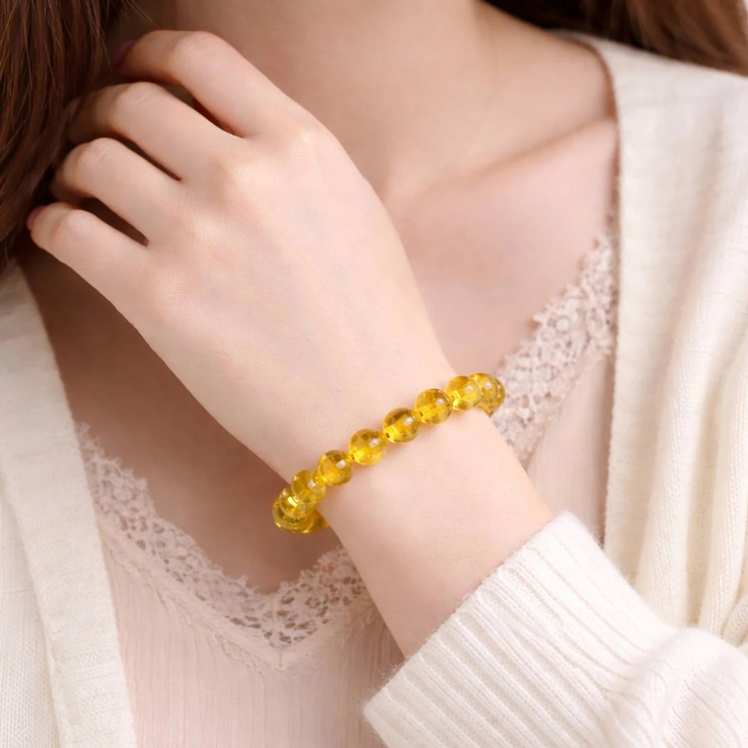 Natural Citrine Bracelet – Authentic Yellow "Success Stone" for Wealth & Abundance