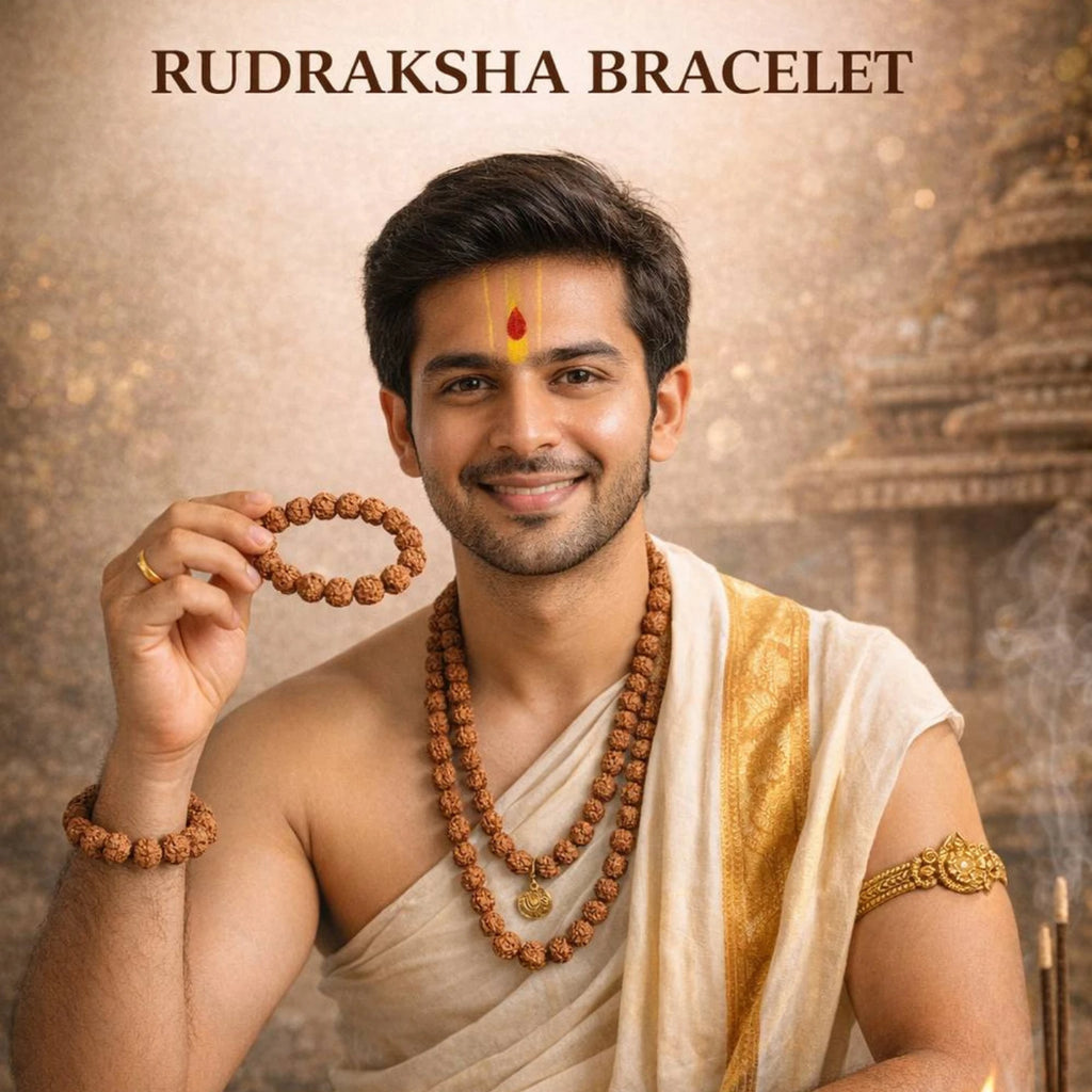 Natural Original Rudraksha Bracelet – Spiritual Essence of Focus, Growth & Protection