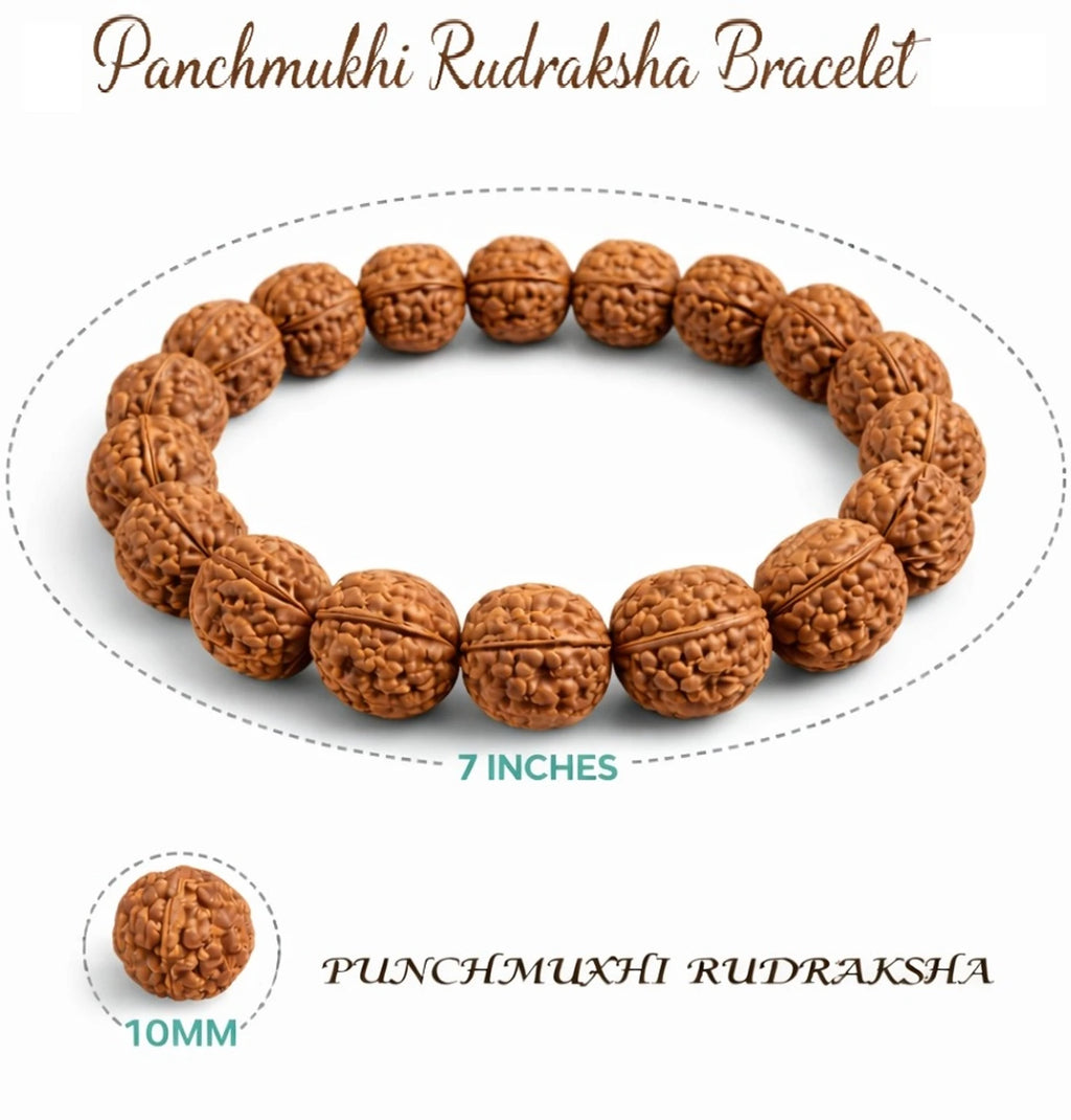 Natural Original Rudraksha Bracelet – Spiritual Essence of Focus, Growth & Protection