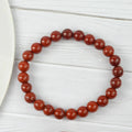 Natural Red Jasper Bracelet – 8mm Grounding Beads for Root Chakra Balance & Vitality