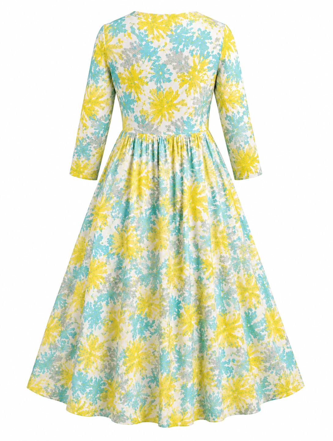 Women’s Artistic Printed Flared Midi Dress