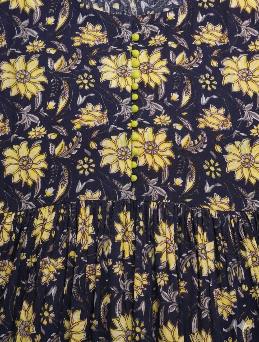 Women’s Artistic Printed Flared Midi Dress