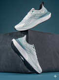 Red Tape Drift+ Men's Premium ETPU Walking Shoes – White & Aqua Blue High-Stability Sneakers