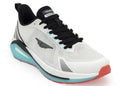 Red Tape Men's Off-White & Aqua Blue Lace-Up Walking Shoes – High Cushioning Mesh Sneakers