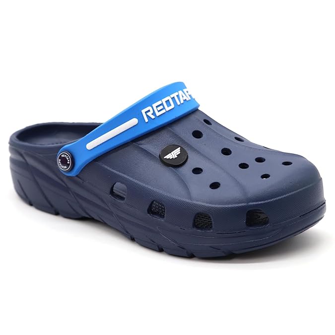 Red Tape Men’s Premium Waterproof EVA Clogs – Lightweight Slip-On Comfort Sandals - Navy Blue