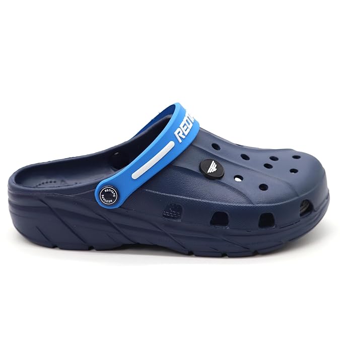 Red Tape Men’s Premium Waterproof EVA Clogs – Lightweight Slip-On Comfort Sandals - Navy Blue