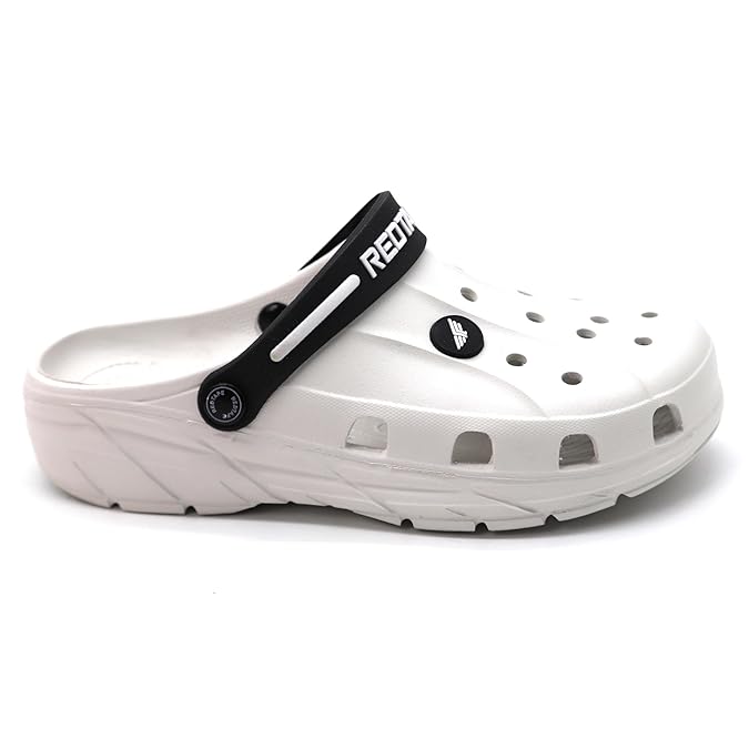 Red Tape Men’s Premium Waterproof EVA Clogs – Lightweight Slip-On Comfort Sandals - Off White