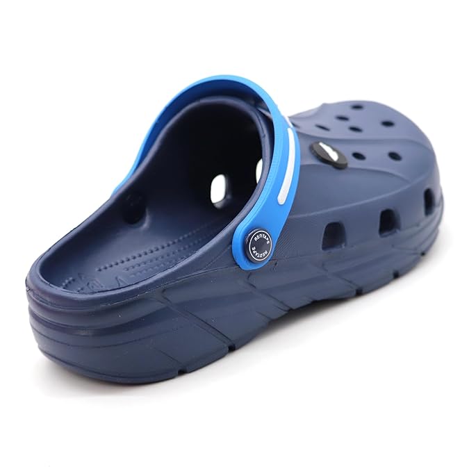 Red Tape Men’s Premium Waterproof EVA Clogs – Lightweight Slip-On Comfort Sandals - Navy Blue