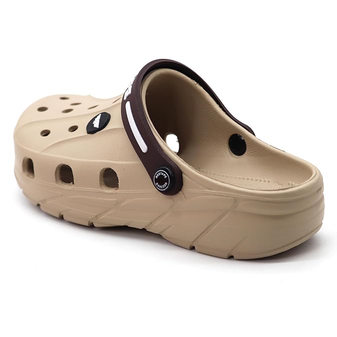 Red Tape Men’s Premium Waterproof EVA Clogs – Lightweight Slip-On Comfort Sandals - Beige