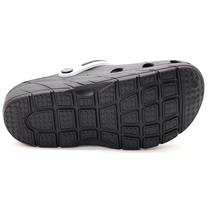 Red Tape Men’s Premium Waterproof EVA Clogs – Lightweight Slip-On Comfort Sandals - Black