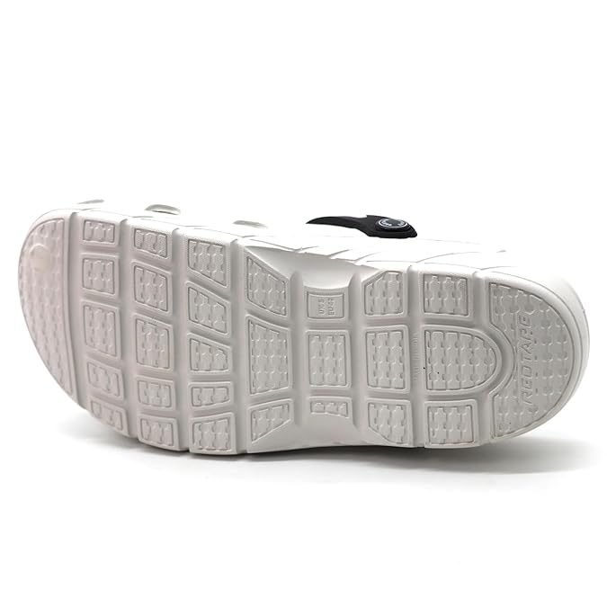 Red Tape Men’s Premium Waterproof EVA Clogs – Lightweight Slip-On Comfort Sandals - Off White